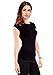 Women's Solid Athletic Fit Short Sleeve Cotton Crew Neck T-Shirt,BLACK,Juniors,Large
