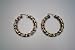 40X6MM 14K Yellow Gold and Sterling Silver Twisted Back-To-Back Hoops