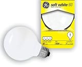 GE 60 Watt Globe G25 Light Bulb, Soft White, 6-Pack #14848