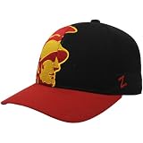 NCAA Zephyr USC Trojans Black-Cardinal Masquerade Fitted Hat (7 1/4)