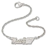 Sterling Silver "Matt #17" Driver Matt Kenseth Script NASCAR Bracelet