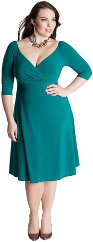 IGIGI Women's Plus Size Francesca Dress in Deep Emerald 14/16
