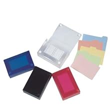 Filexec 5 x 8 Inch Index Case, Snap Button Closure, 5 Index Dividers, Assorted (Pack of 4) (50094-2021)