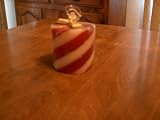 Christmas Candle Red/white 3 Tall