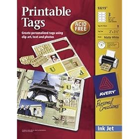 Avery 8-1/2 Inch by 11 Inch Ink Jet Sticker Paper with CD, Matte White, 3 Per Package