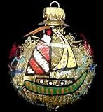 Sailboat Regatta Design – Hand Painted – Heavy Glass Ornament – 3.25 inch diameter. Sailboat Regatta Design – Hand Painted – Heavy Glass Ornament – 3.25 inch diameter.