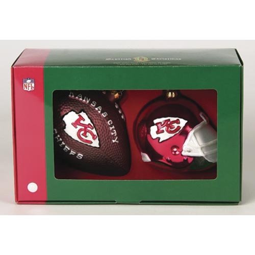 Kansas City Chiefs Double Ornament Set