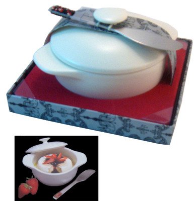 Casablanca Brie Cheese Baker w/ Red & Black Spreader