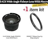 0.42X Wide Angle FISHEYE Lens WIth Macro For Sony DSLR-A850 DSLR-A500 DSLR-A200 DSLR-A350 DSLR-A700 DSLR-A230 DSLR-A330 DSLR-A380 DSLR-A900 55MM