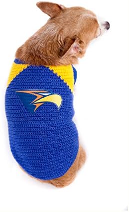 West Coast Eagles Dog Sweater Australian Footy Football Pet Clothes Handmade Crochet Dk786 by Myknitt - Free Shipping (Small)