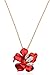 Tagoo Red Flower Brooch Pin Corsage Jewelry with Gold-Plated Chain Austrian Crystal Rhinestone Party/Wedding/Casual