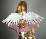Large White Feather Angel Wings with FREE Halo for women men and adults