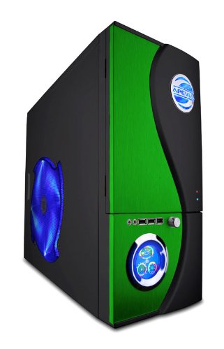 Apevia X-Telstar Jr. S Type X-TSJST-GN - Mid tower - ATX - no power supply - green - USB/FireWire/Audio
