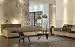 Wallmonkeys Peel and Stick Wall Decals - Modern Living Room with Light Leather Sofas and Design Furniture - Removable Graphic