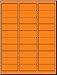 3,000 Label Outfitters® 1” x 2 5/8” Fluorescent Neon Orange Address Labels – 100 Sheets