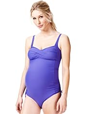 Maternity V-Neck Ruched Swimsuit