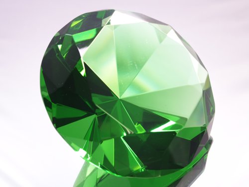 100mm Emerald Crystal Diamond Jewel Paperweight