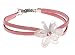 Oi! Rose Quartz Pink Crystal Centre Flower Bracelet - B0608