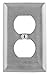 Bryant Electric SS8 1-Gang, 1-Duplex, Standard Size 302/304 Stainless Steel Wall Plate, With Removable White Protective Film