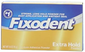 Fixodent Denture Adhesive Powder, Extra Hold - 1.6 Oz