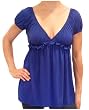 Bailey Blue Juniors' Grecian Bubble Banded Bottom Top