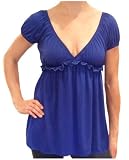 Bailey Blue Juniors Grecian Bubble Banded Bottom Top