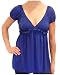 Bailey Blue Juniors' Grecian Bubble Banded Bottom Top