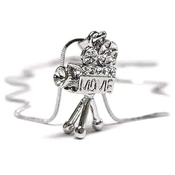 Crystal Movie Camera Necklace Fashion Jewelry