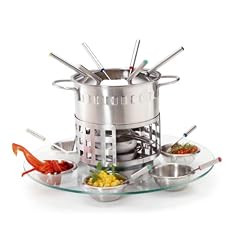 Domestic 922253 Fondueset mit Glasdrehteller, 23-teilig