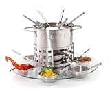 Domestic 922253 Fondueset mit Glasdrehteller, 23-teilig