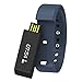 Smart Bracelet, Ronkoen I5+ Smart Bluetooth Sports Bracelet Wireless Fitness Pedometer Tracker Activity Tracker with Monitoring Calories Track Steps Counter Sleep for Sports Fitness-Blue
