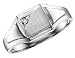Men's Diamond Signet Ring in White Gold