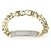 2.90 Cttw Mens Diamond Curb ID Bracelet 14k Yellow Gold 8 1/2\