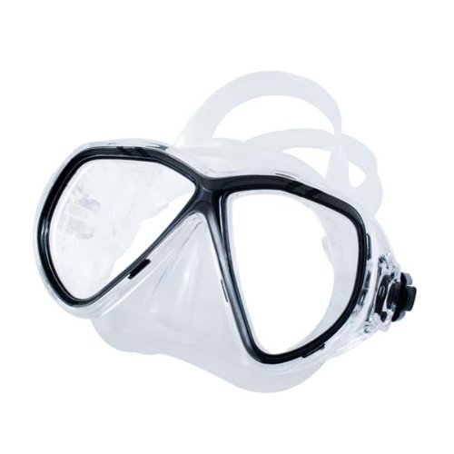 New ScubaMax Aspen Scuba Diving Snorkeling Mask Black Frame on Clear