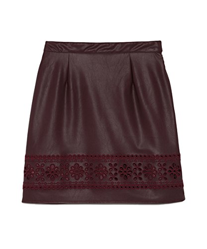 (リリーブラウン)Lily Brown レザー刺繍台形スカート