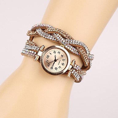 LT Women's Diamante Bracelet Watch(Light Brown)