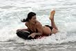 Surfster Blade Pro Inflatable Bodyboard / Boogie Board (Red) With Pump & Leash
