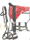 Miniature Horse / Small Pony Bareback Saddle Set - Red Western Bandana