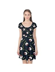 Stretchy Cap Sleeves Polyester/Spandex General Print  Dress