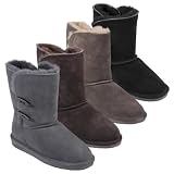 Womens Bearpaw Abigail 8-inch Sheepskin-lined Suede Boot