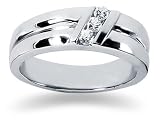 0.24 ctw. Men's Round Diamond Wedding Band in Platinum