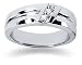 0.24 ctw. Men's Round Diamond Wedding Band in 14K White Gold
