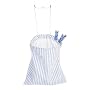 Oxford Cotton Clothespin Bag - Stores Clothespins (White/Blue) (11.75"L x 11"W)