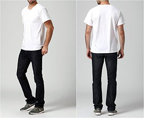 BAISTONG Men's HardtoKill Idea 7A Circle Short Sleeve t shirt XX-Large White