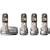 Panasonic KXTG7324 DECT Quad Digital Cordless Telephone with Answer Machine - Silver