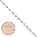Men's 2.2mm Solid 925 Sterling Silver Military Ball Chain Necklace