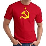 USSR Soviet Union Republic Hammer and Sickle Adult T-shirt - Red