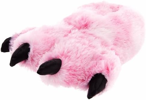 Pink Fuzzy Bear Paw Animal Slippers for Women and Men
