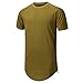 UNRESTRAINED Mens Street Wear Extended Side Zip Hip Hop T Shirt