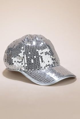 Sequin Embellished Baseball Hat